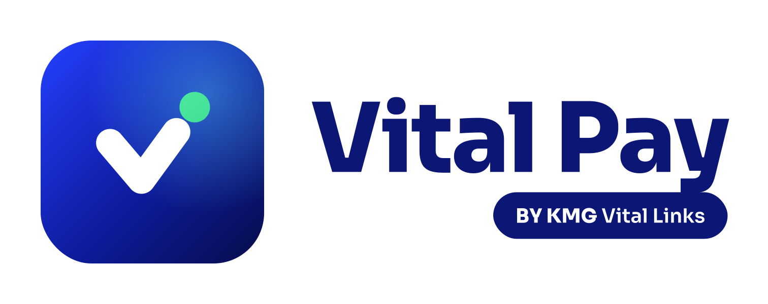 Vital Pay lockup for light backgrounds