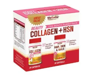 Wellvita Beauty Collagen + Hair, Skin & Nails Power Pack